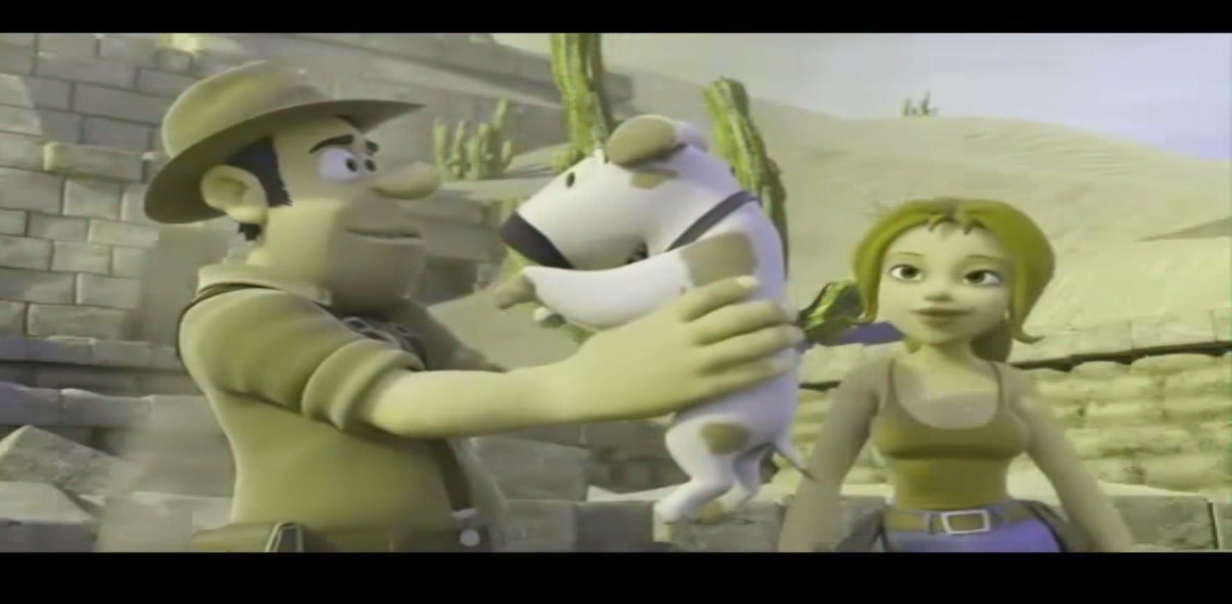 Captura de pantalla del film 3D de producció espanyola 'Les aventures de Tadeu Jones' (2012), del director Enrique Gato Captura de pantalla del film 3D de producció espanyola 'Les aventures de Tadeu Jones' (2012), del director Enrique Gato