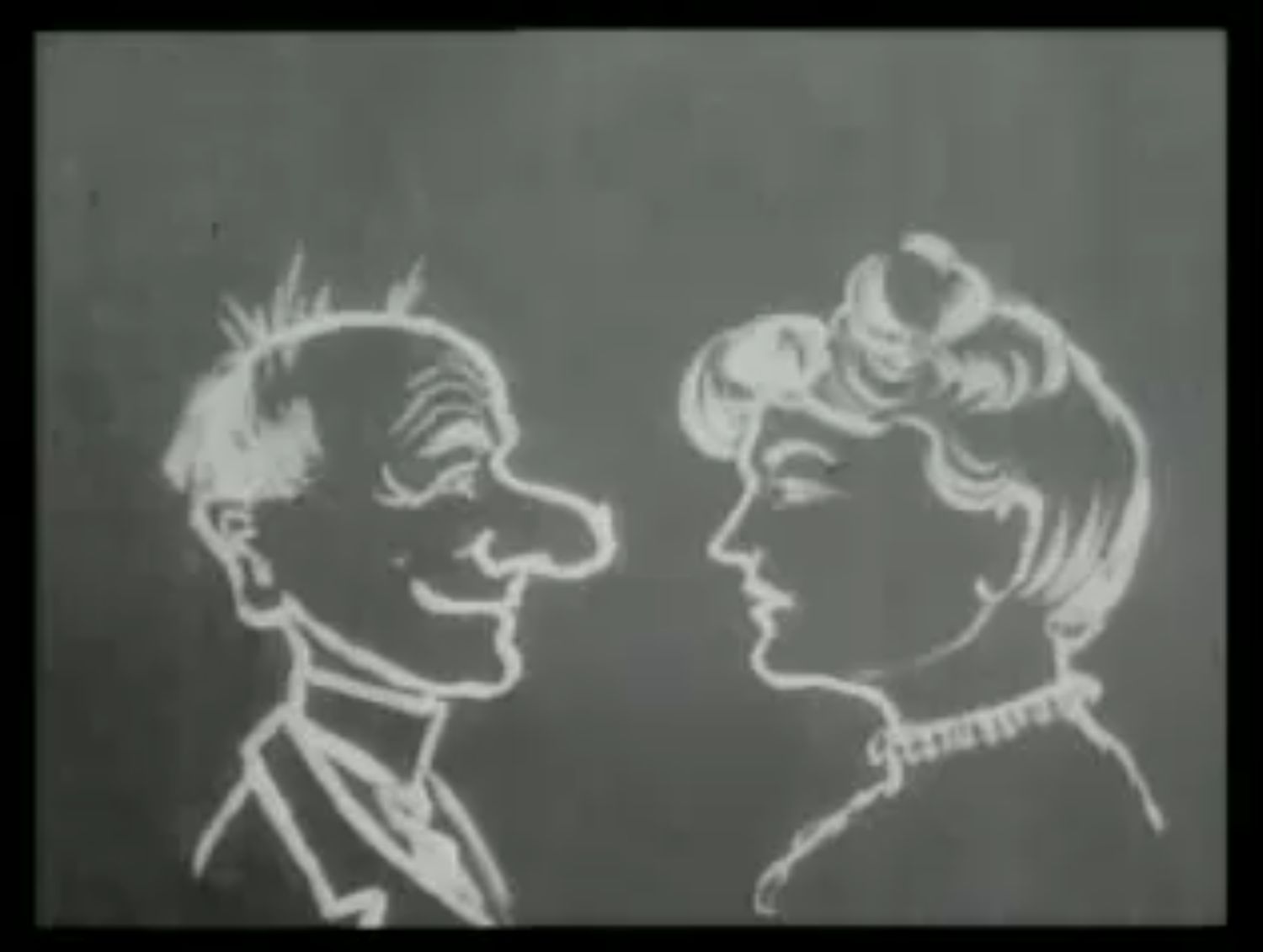 Captura d'un fotograma d''Humorous Phases of Funny Faces', de J. Stuart Blackton (1906). .