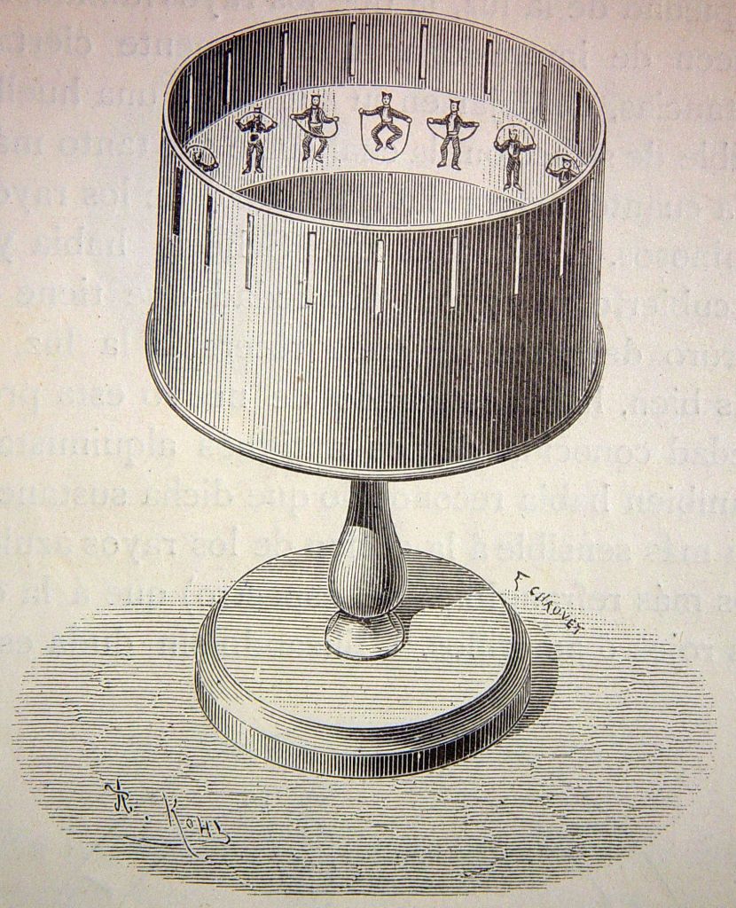 Exemple de zoòtrop. Font: Fondo Antiguo de la Biblioteca de la Universidad de Sevilla (Flickr). .