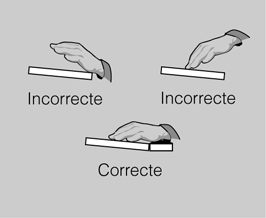 Ús del reposacanells quan es tecleja/40