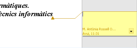 Exemple de comentari Exemple de comentari