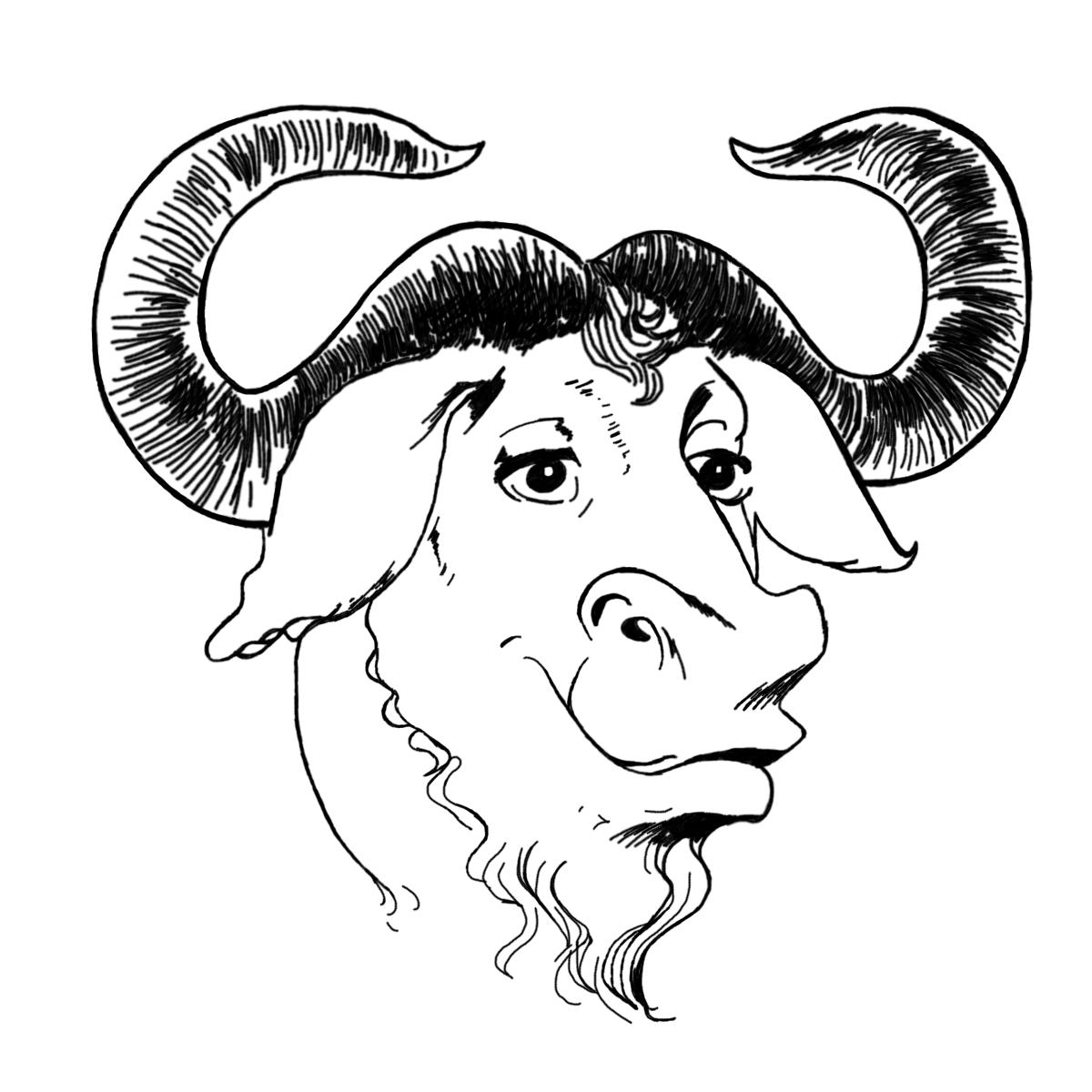 Logo del projecte GNU, que té la seva pròpia llicència d'ús amb el mateix nom.