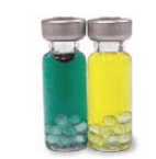 Vial amb indicador químic (esquerra, abans del procés; dreta: després)/-40