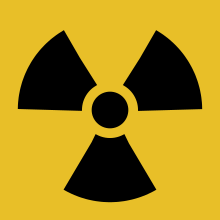 Símbol de la radiació ionitzant. Font: Wikimedia/-20 Símbol de la radiació ionitzant. Font: Wikimedia/-20