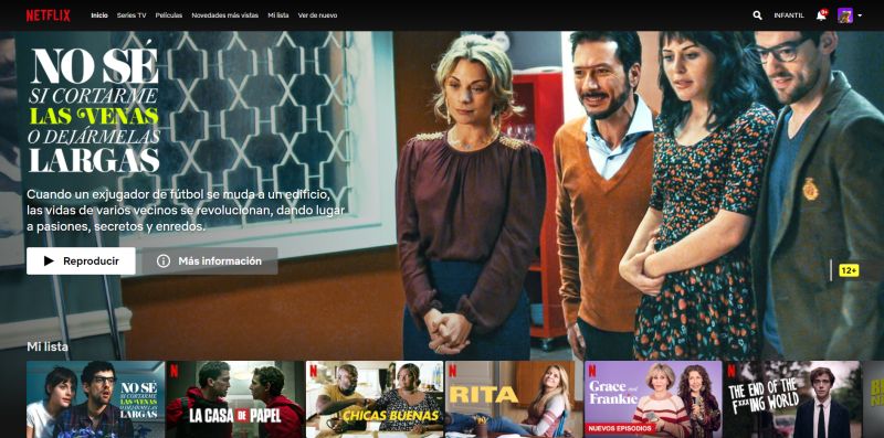 Pàgina web de Netflix