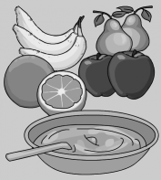 Plàtans, peres, pomes i taronges.