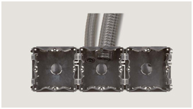 Tres caixes per encastar Universals Tres caixes per encastar Universals