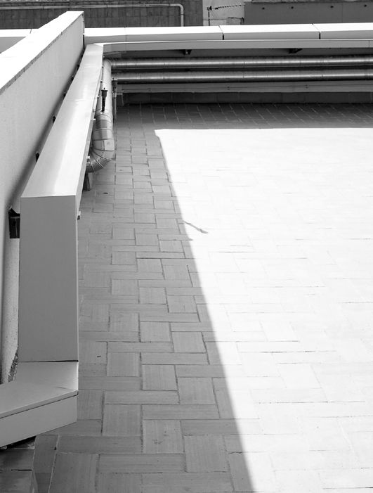 Canalització d'enllaç superior en una terrassa. .