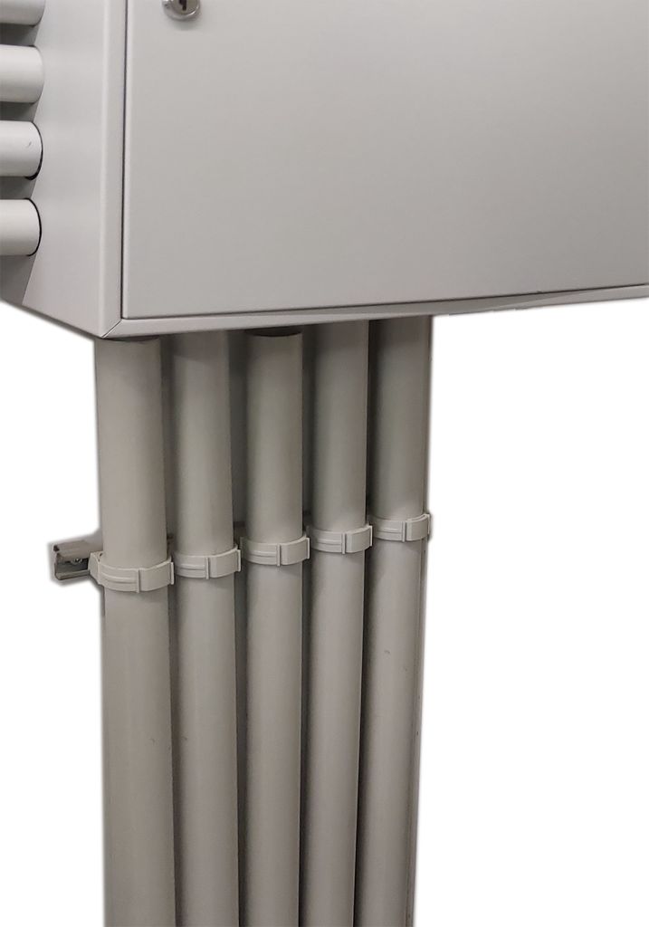 Canalització principal amb tubs de 50 mm de diàmetre. .