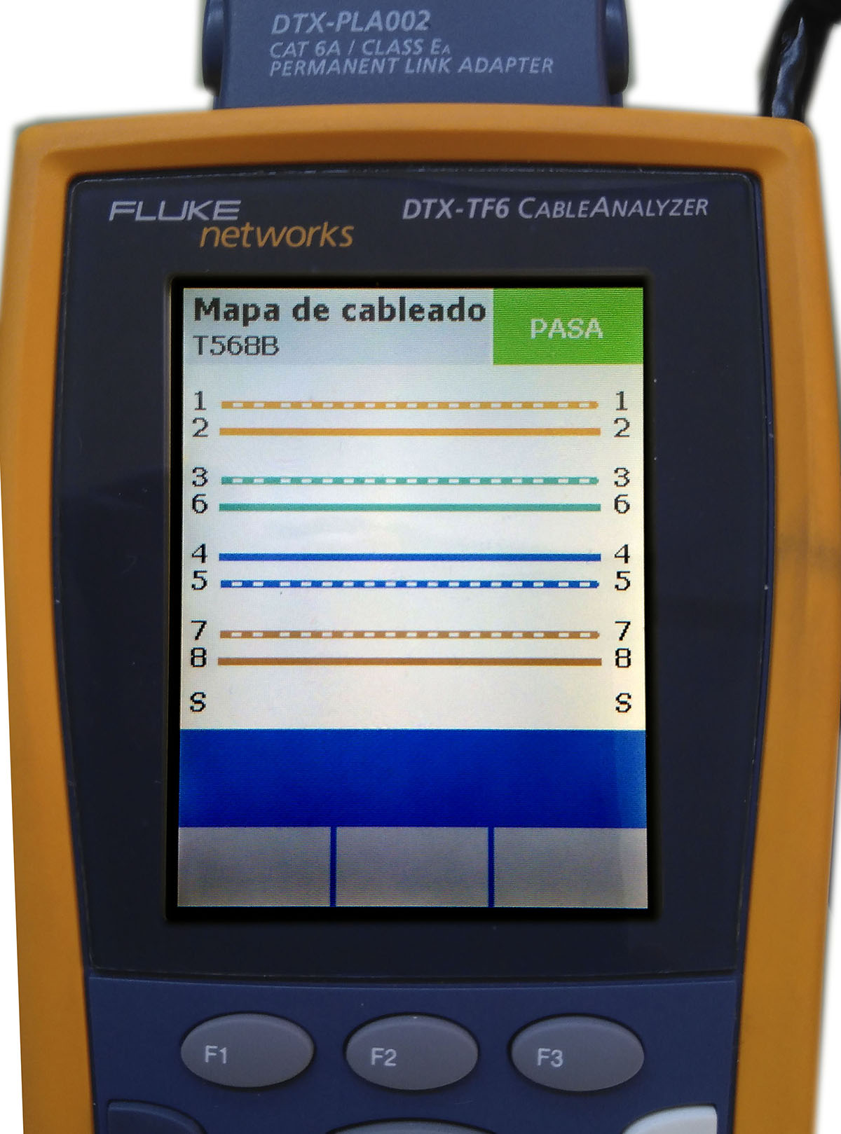 La primera prova que realitza el certificador de xarxa és el mapatge del cable. Si el cable no passa aquesta prova s'acaba el procés de certificació. .