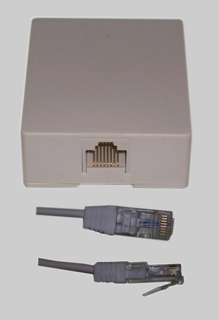 Roseta RJ-45 amb un connector. .