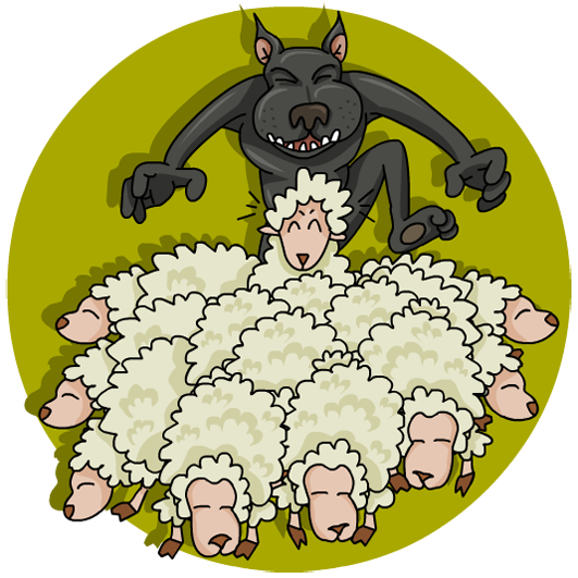 Les ovelles i llop. Quants més som, més força tenim. Les ovelles i llop. Quants més som, més força tenim.