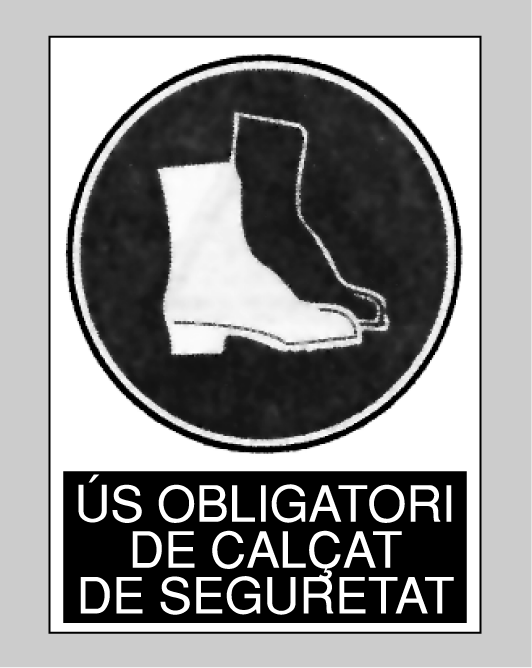 Protecció obligatòria dels peus./25 Protecció obligatòria dels peus./25