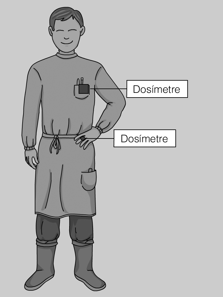 Radiòleg industrial amb dosímetres/-10 Radiòleg industrial amb dosímetres/-10