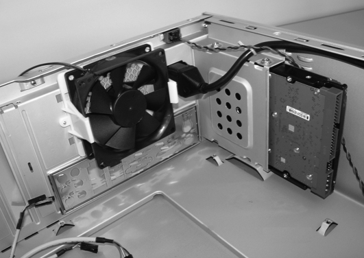 Detall del ventilador i del suport per al disc dur/-25
