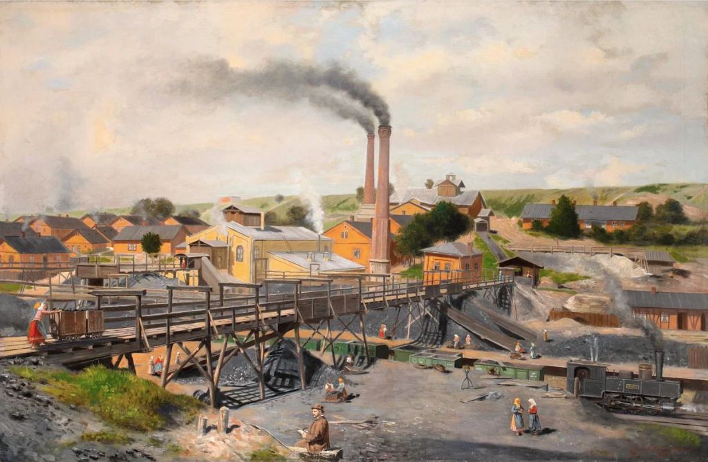 Paisatge de la primera revolució industrial. .