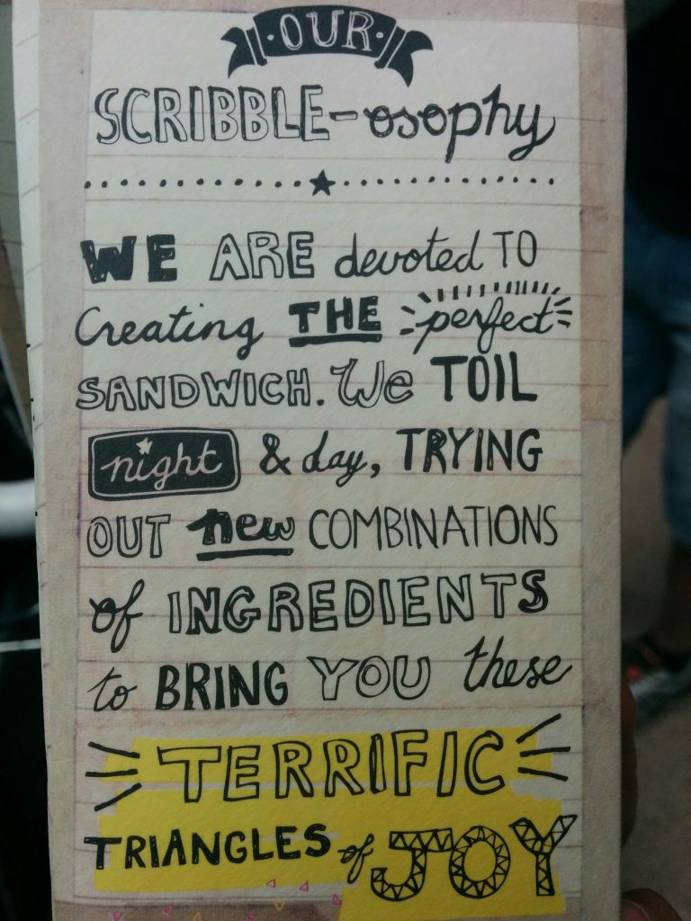 Embolcall del sandvitx Scribbles amb un missatge persuasiu/-50