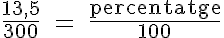 percentatge